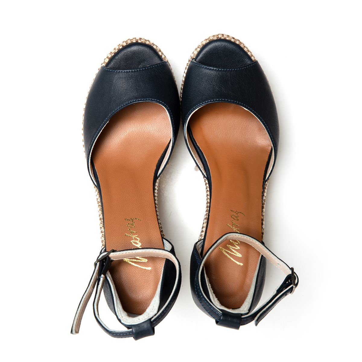 Matraş Kadın Deri Dolgu Topuklu Ayakkabı  Lacivert 9FF-1168