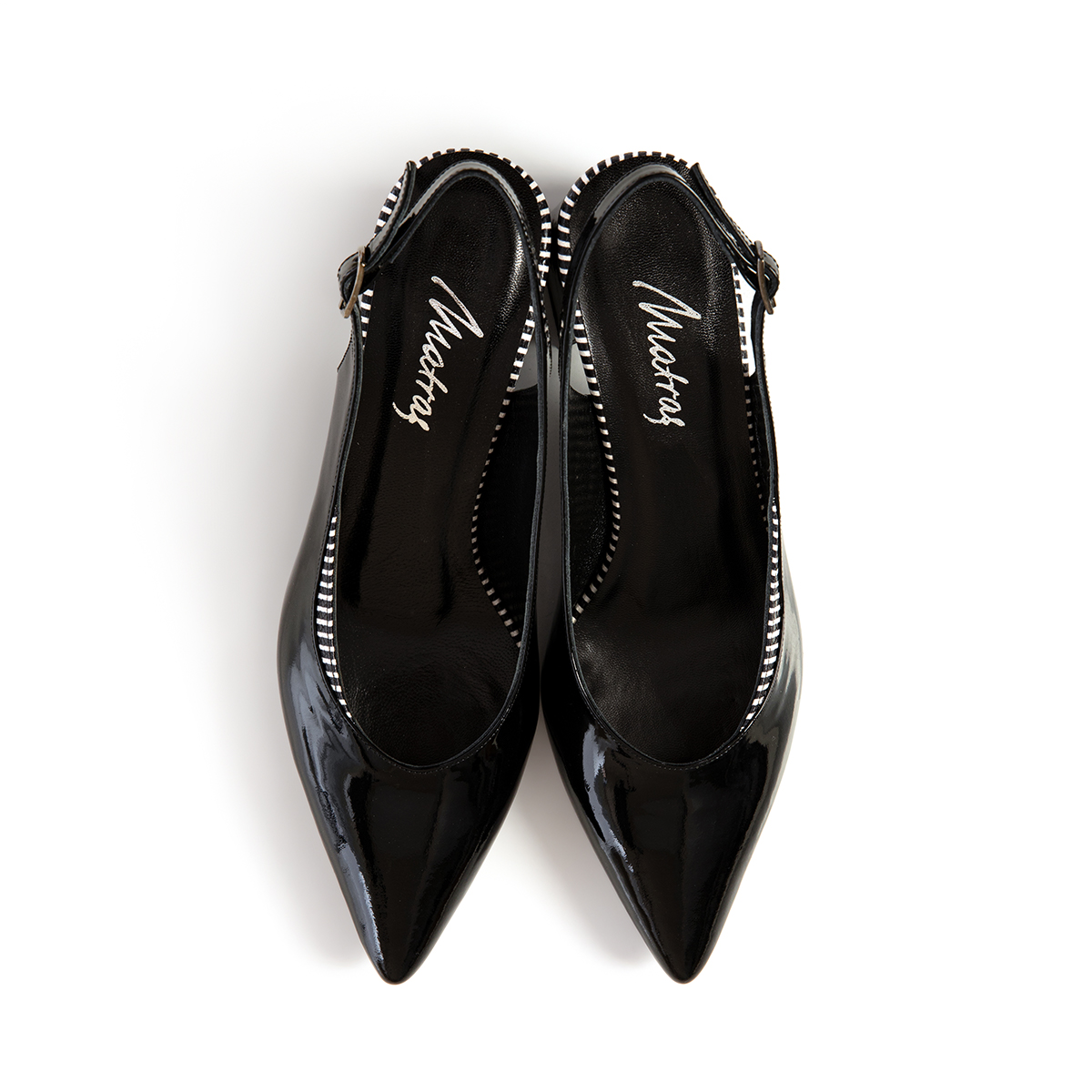 Matraş Kadın Rugan Deri Topuklu Ayakkabı  Siyah 9FF-1407
