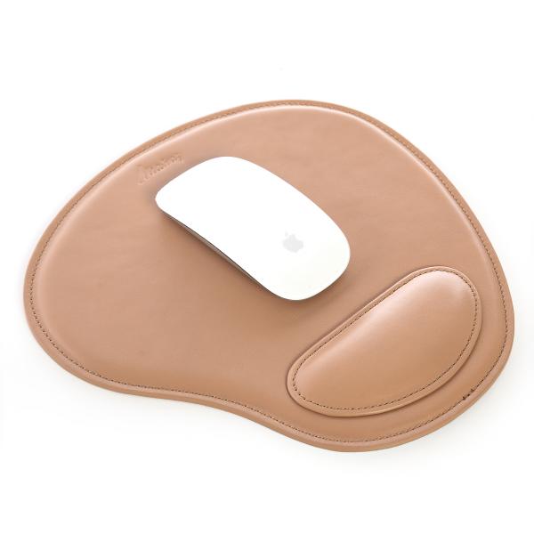 Matraş Gerçek Deri Bilek Destekli Mousepad Bej 0HH-1019