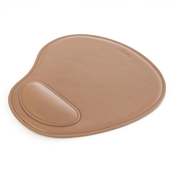 Matraş Gerçek Deri Bilek Destekli Mousepad Bej 0HH-1019