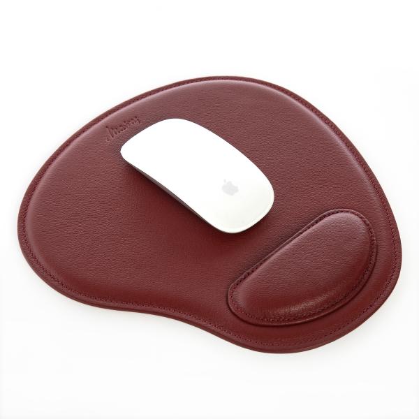 Matraş Gerçek Deri Bilek Destekli Mousepad Bordo 0HH-1019