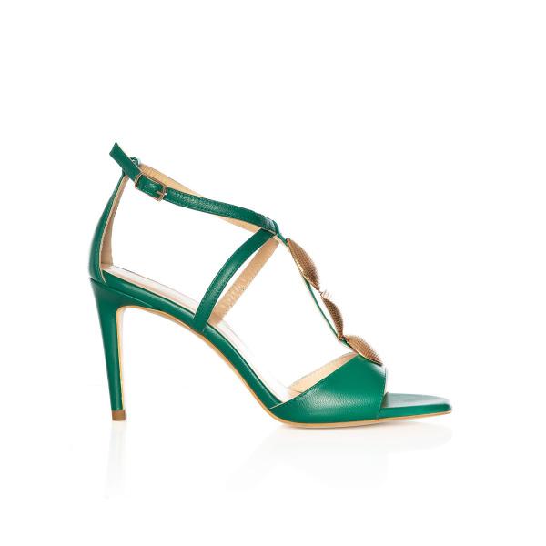 Matraş Kadın Topuklu Ayakkabı Yeşil 9FF-1483
