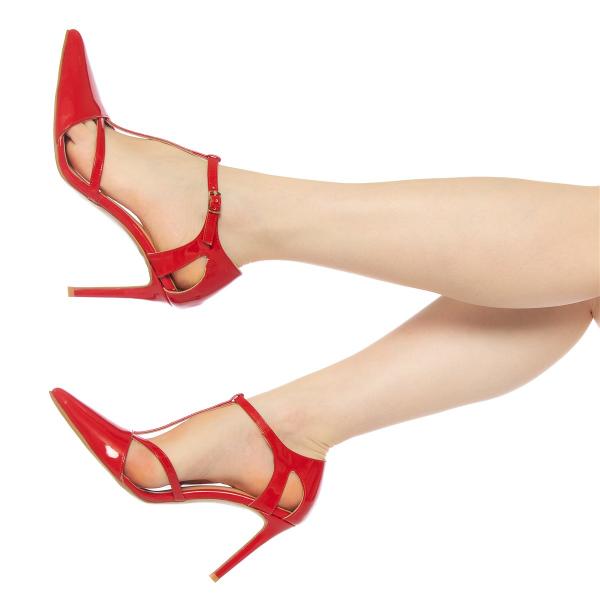 Matraş Kadın Topuklu Ayakkabı Kırmızı 9FF-1484