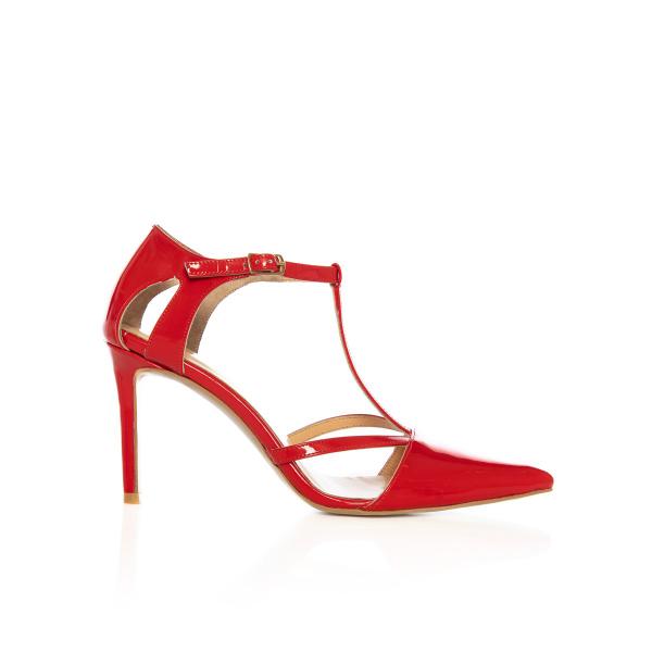 Matraş Kadın Topuklu Ayakkabı Kırmızı 9FF-1484