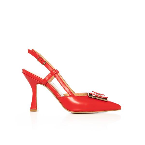 Matraş Kadın Topuklu Ayakkabı Kırmızı 9FF-1489