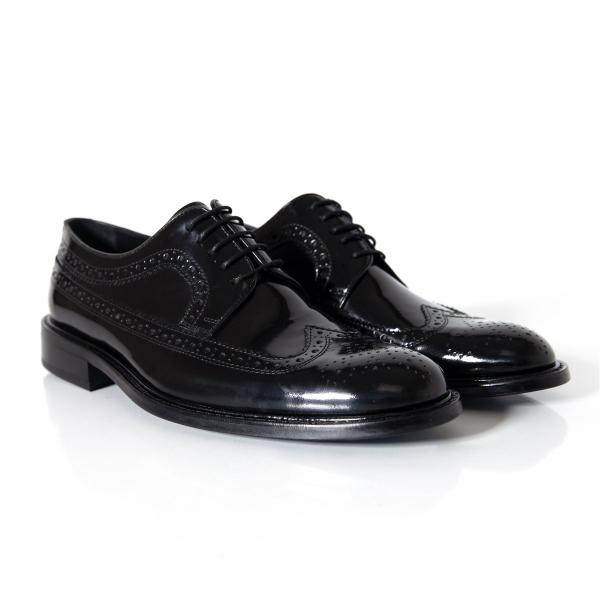 Matraş Erkek Deri Klasik Ayakkabı  Siyah 9FF-7142