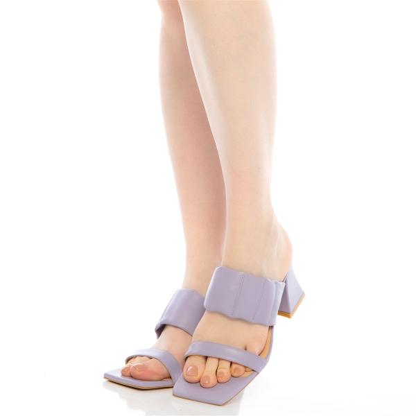 Matraş Kadın Topuklu Sandalet Lila 9FF-1469