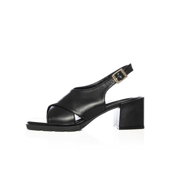 Matraş Kadın Topuklu Sandalet Siyah 9FF-1495