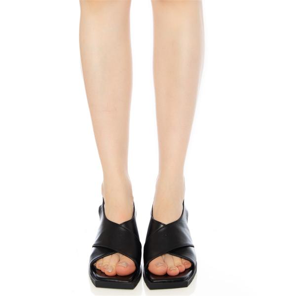 Matraş Kadın Topuklu Sandalet Siyah 9FF-1495