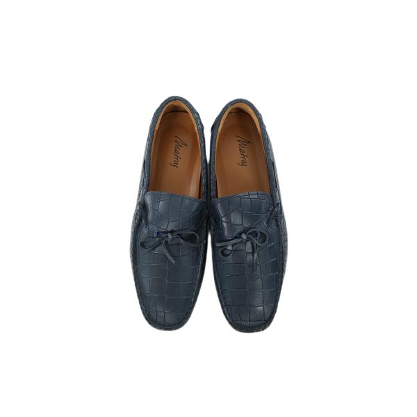 Matraş Erkek Özel Baskılı Loafer Ayakkabı  Lacivert 9FF-7059