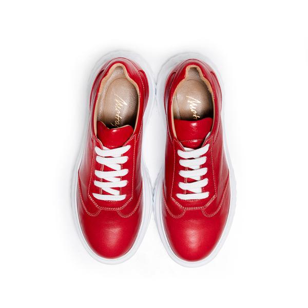 Matraş Kadın Deri Günlük Ayakkabı  Kırmızı 9FF-1426