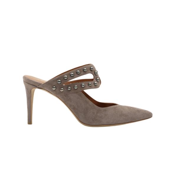 Matraş Kadın Süet Stiletto Ayakkabı  Vizon 9FF-1042