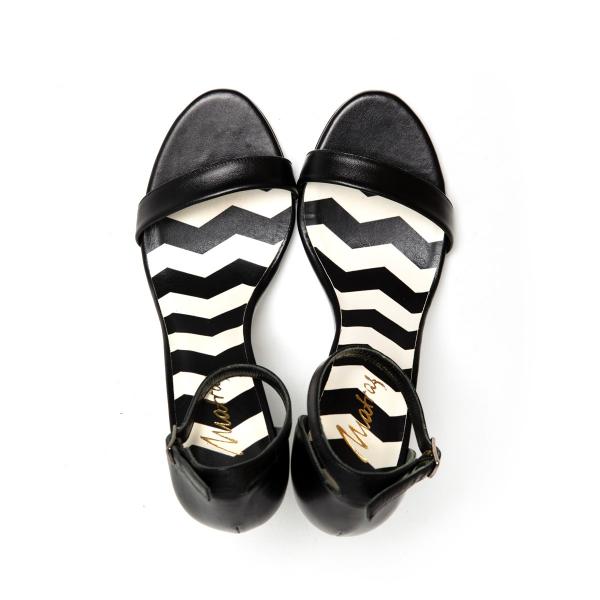 Matraş Kadın Deri Topuklu Ayakkabı  Siyah 9FF-1071
