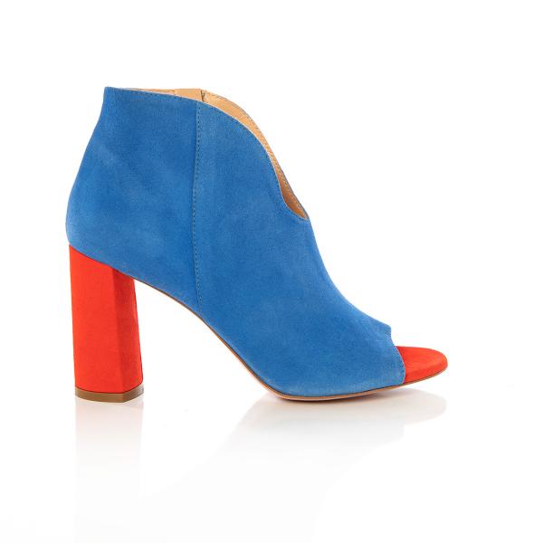 Matraş Kadın Süet Topuklu Ayakkabı  Mavi 9FF-1389