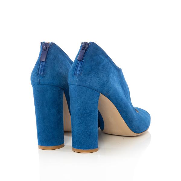 Matraş Kadın Süet Topuklu Ayakkabı  Mavi 9FF-1405