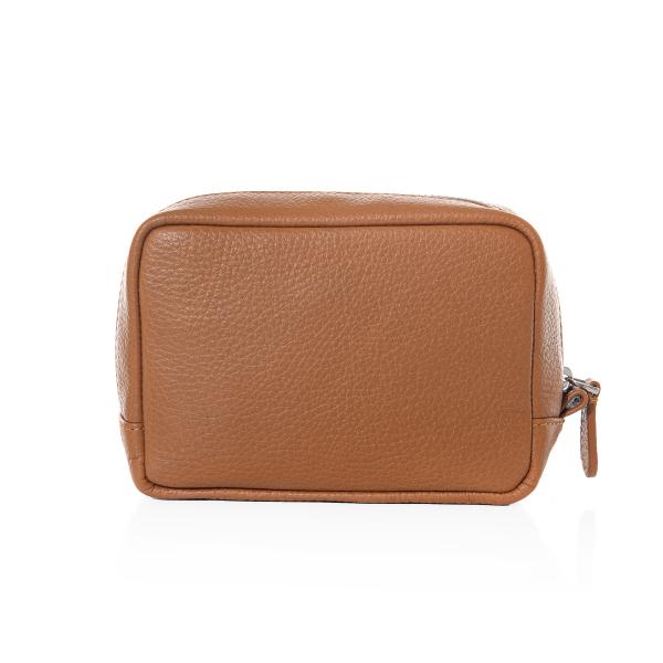 Unisex Taba Gerçek Deri El Çantası – 16x11x6 cm