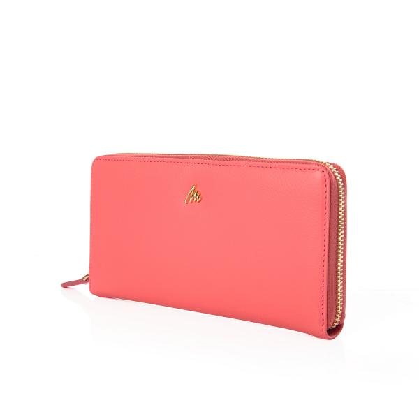 Kadın Hakiki Deri Klasik Cüzdan – Fermuarlı | Pembe (0WW-5019)