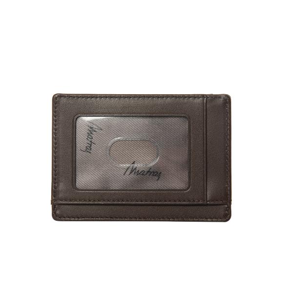 Matraş Erkek Şeffaf Deri Kartlık 11x8 cm Koyu Kahve 