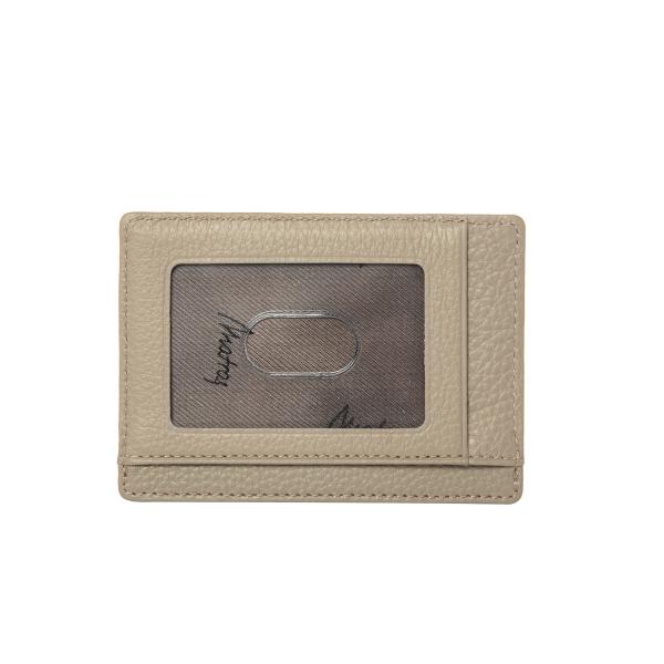 Matraş Erkek Şeffaf Deri Kartlık 11x8 cm Gri