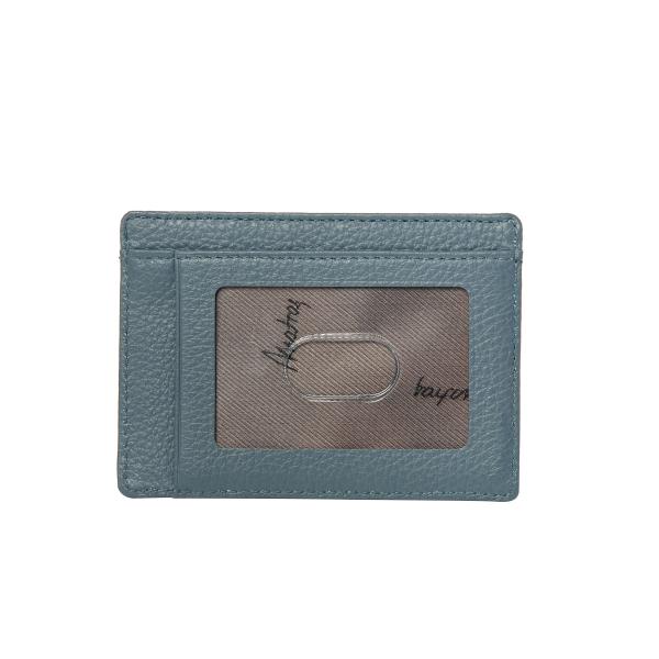 Matraş Erkek Şeffaf Deri Kartlık 11x8 cm Petrol Mavi
