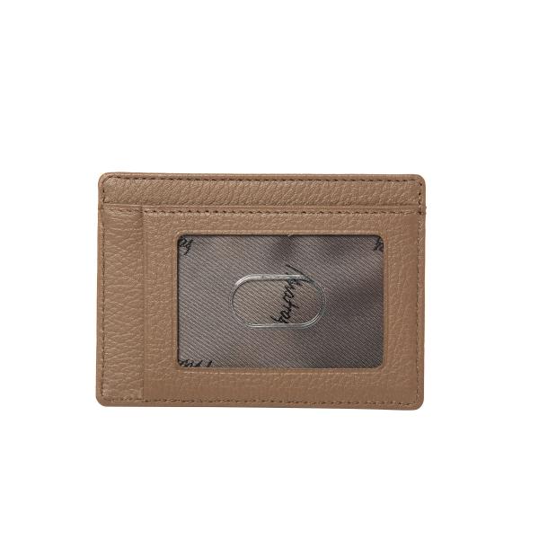 Matraş Erkek Şeffaf Deri Kartlık 11x8 cm Vizon