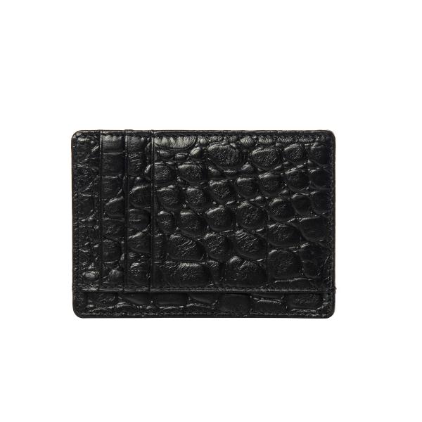 Matraş Erkek Şeffaf Deri Kartlık 11x8 cm Siyah
