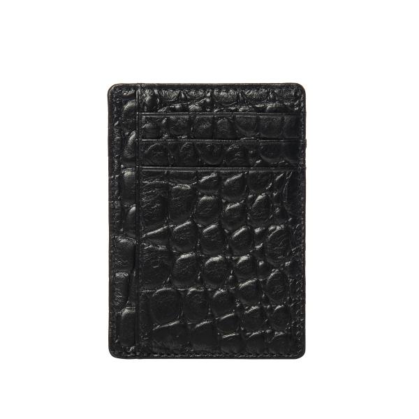 Matraş Erkek Şeffaf Deri Kartlık 11x8 cm Siyah