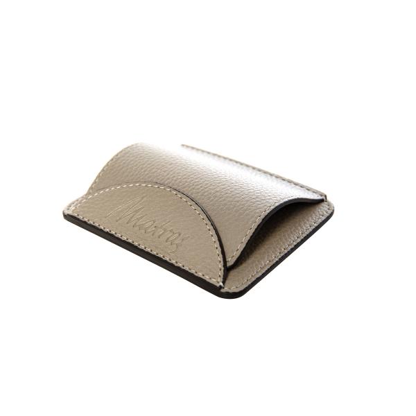 Matraş Hakiki Masaüstü Deri Kartvizitlik 10x8 cm Gri