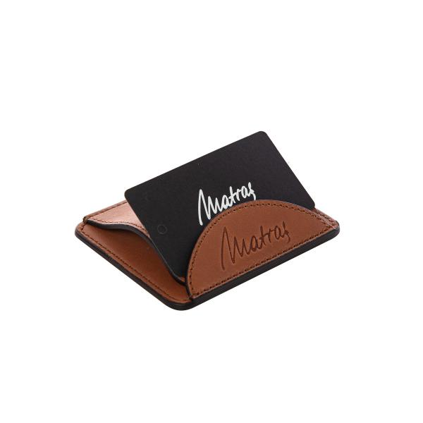 Matraş Hakiki Masaüstü Deri Kartvizitlik 10x8 cm Taba