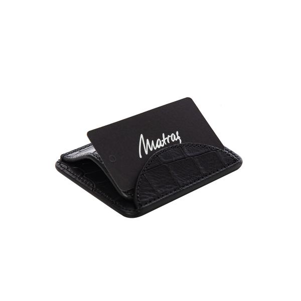 Matraş Hakiki Masaüstü Deri Kartvizitlik 10x8 cm Siyah